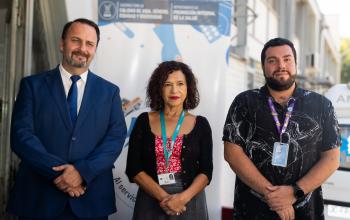 Rector subrogante vicerrectora y director del DPIS