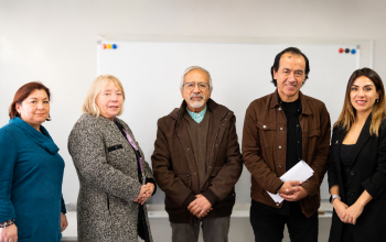 Miembros del Tricel con jefa del departamento de Bienestar