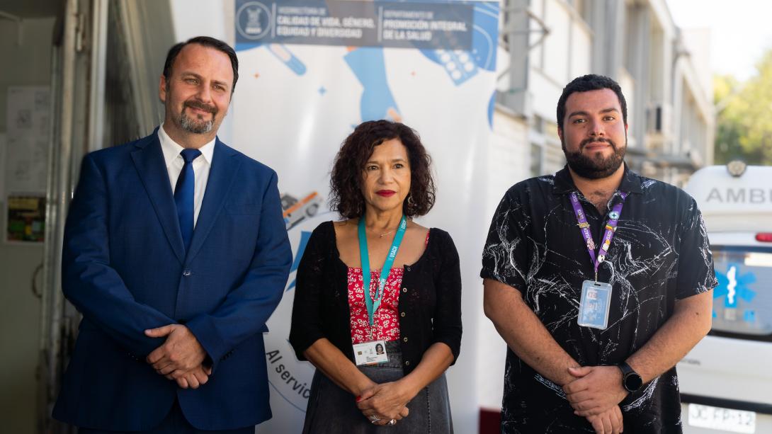 Rector subrogante vicerrectora y director del DPIS