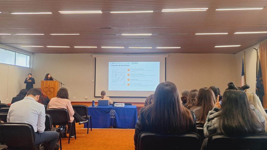 Profesional DIDD exponiendo